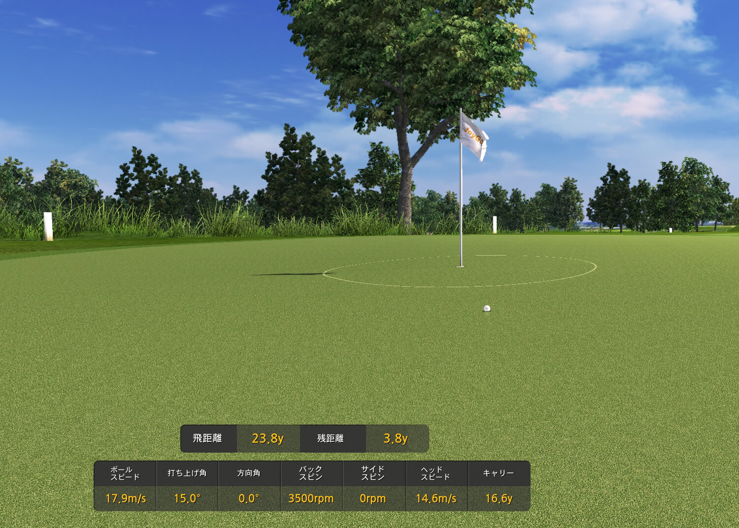 シミュレーションゴルフ プレイ画面