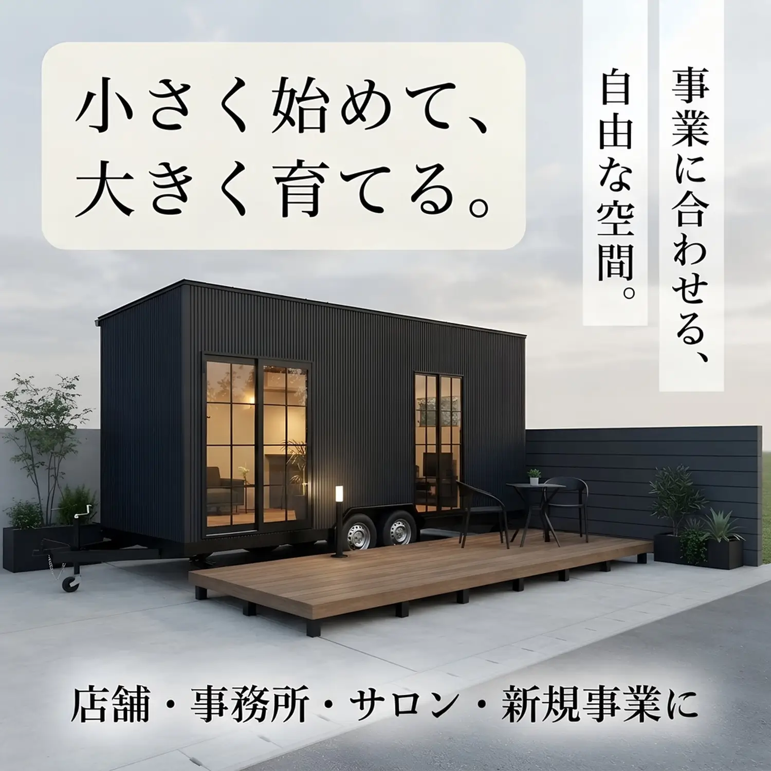 店舗・事務所・サロン・新規事業向けトレーラーハウス